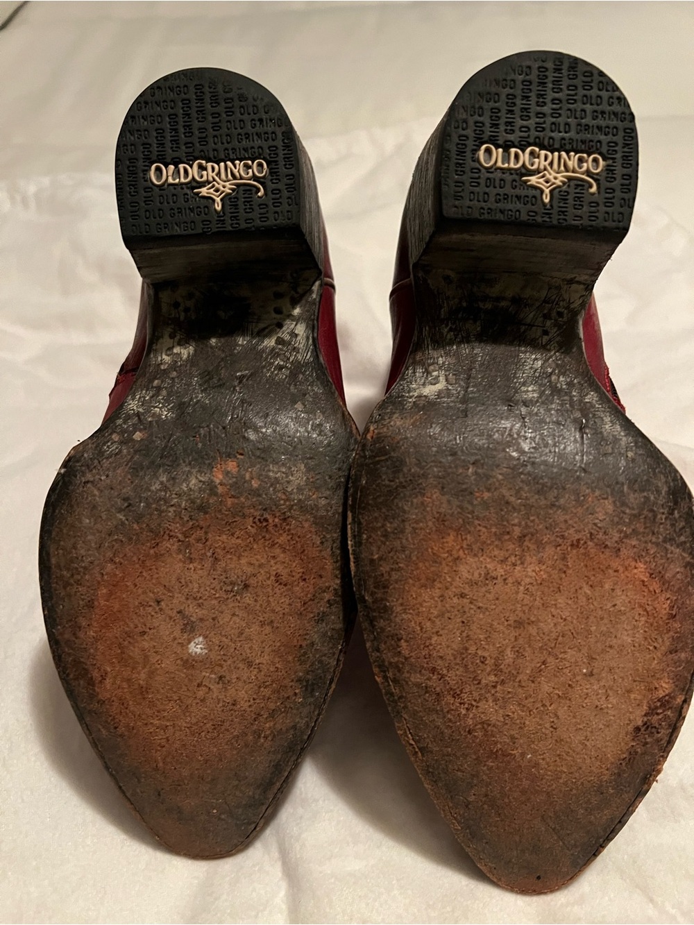 Old Gringo Red Leather Star Ankle Boots - Picture 5 of 5
